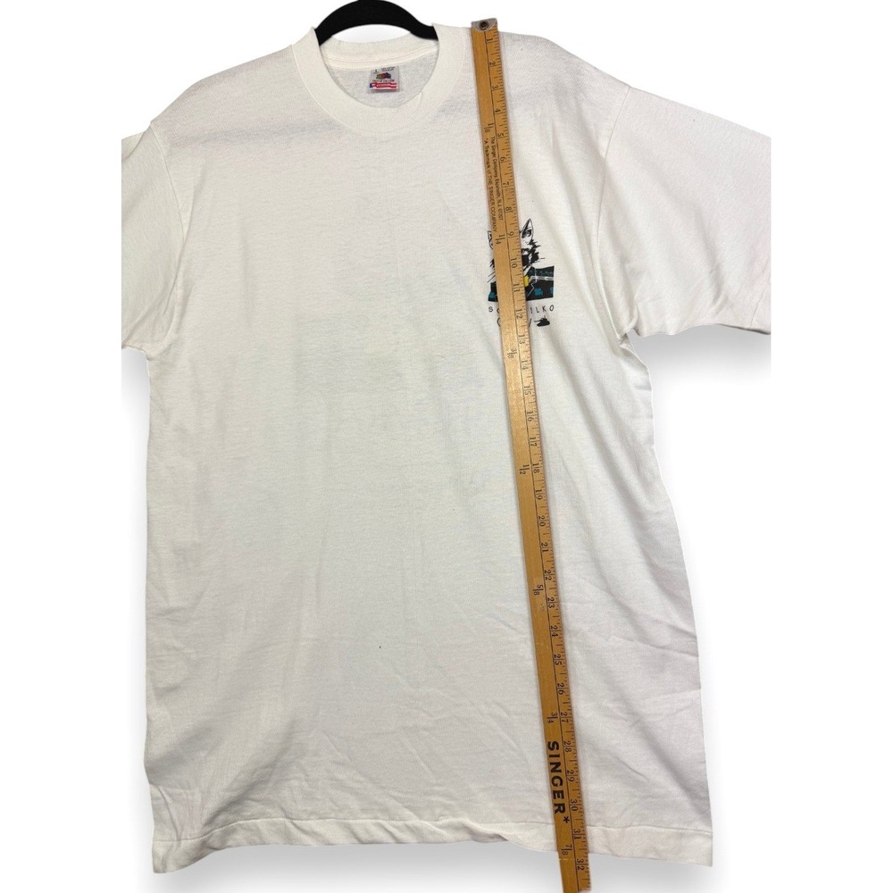 Vintage 1990 Tomkats Catering T Shirt L White Sgt Bilko Film Crew Promo Cat - Picture 13 of 14